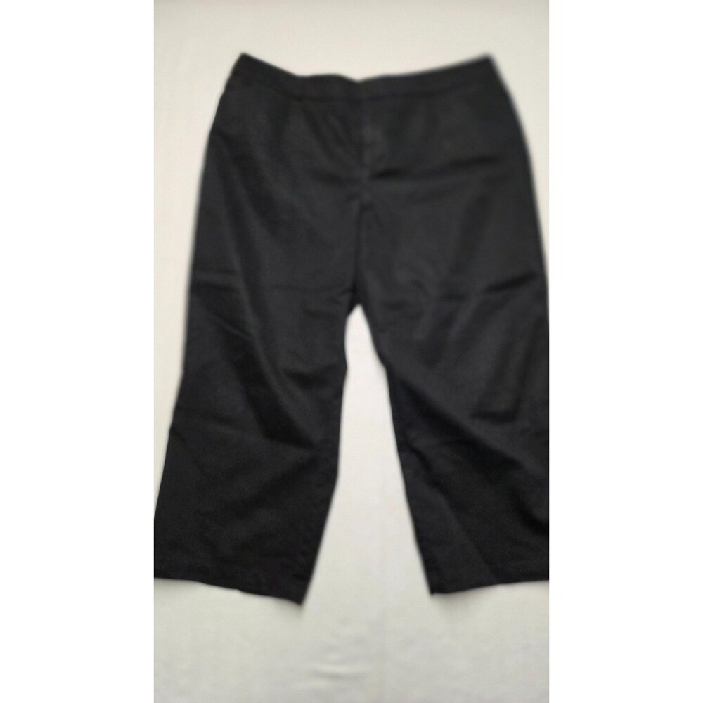 Dockers Womens Pants Straight Black Cotton Blend Cropped Chinos 16W